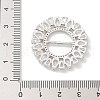 Rack Plating Brass Micro Pave Clear Cubic Zirconia Buckles KK-K293-20P-3