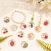  24Pcs 6 Style Alloy Enamel Pendants ENAM-NB0001-76-NR-4