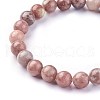 Natural Plum Blossom Jasper Beads Stretch Bracelets X-BJEW-F380-01-B08-3
