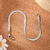 Tarnish Resistant 304 Stainless Steel Herringbone Chain Bracelets BJEW-P236-15P-3