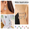 64Pcs 8 Styles Glass & Alloy Pendants PALLOY-TA00177-9