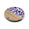 Printed Resin & Wood Pendants WOOD-F012-02-2