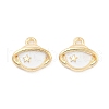 Light Gold Plated Alloy Enamel Charms ENAM-M219-10KCG-02-2