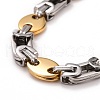 Vacuum Plating 304 Stainless Steel Oval Link Chains Necklace STAS-E160-20GP-2