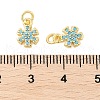 Brass Micro Pave Cubic Zirconia Pendants KK-U056-12G-3