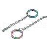 Ion Plating(IP) 304 Stainless Steel Split Key Ring Clasps STAS-L226-009A-M-2