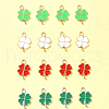 16Pcs 4 Colors Rack Plating Alloy Enamel Pendants ENAM-FS0001-76-7