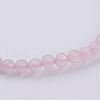 Natural Rose Quartz Beaded Stretch Bracelets BJEW-JB02459-01-2