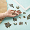 Iron Filigree Pendants & Filigree Joiners Links & Beads Caps IFIN-TA0001-25-6