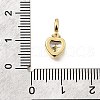 Brass Pave Cubic Zirconia Charms KK-Q097-03D-G-3