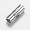 Tarnish Resistant 304 Stainless Steel Magnetic Clasps with Glue-in Ends STAS-F149-04P-A-2
