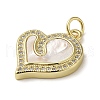 Brass Micro Pave Cubic Zirconia Pendants KK-Q808-37G-2