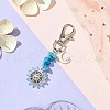 Synthetic Turquoise Chip Pendant Decorations HJEW-MZ00096-02-2