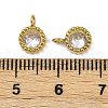 304 Stainless Steel Micro Pave Cubic Zirconia Charms STAS-K302-01D-G-3