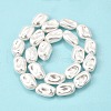Electroplate Porcelain Imitation Pearl Beads Strands PORC-K009-01B-2