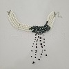 Halloween Acrylic & Plastic Pearl & Glass Gothic Layered Choker Necklaces for Women WGBE0F0-03-2