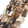 Natural Banded Agate Beads Strands G-K392-B04-13x18mm-2