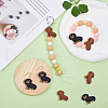 DICOSMETIC 12Pcs 2 Colors Dog Food Grade Eco-Friendly Silicone Focal Beads FIND-DC0005-16-4