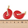 Brass Micro Pave Cubic Zirconia Pendants KK-C095-05G-3