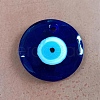Blue Glass Evil Eye Pendants GLAA-TAC0012-18B-1