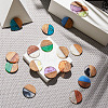 Opaque Resin & Transparent Resin & Walnut Wood Pendants RESI-SZ0001-12-5