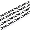 Brass Coated Iron Curb Chain Necklace Making MAK-T006-04A-1