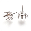 Non-Tarnish 304 Stainless Steel Post Stud Earring Settings STAS-L238-026A-P-2