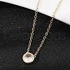 Brass Pave Clear Cubic Zirconia Pendant Necklaces for Women NJEW-Z079-02G-04-2
