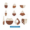 Kissitty 20Pcs 10 Style Resin & Walnut Wood Pendants RESI-KS0001-05-7