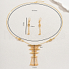 Geometric Cutout Fringe Brass Necklaces & Earrings Set for Women SR6338-2