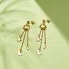 304 Stainless Steel Star & Moon & Lighting Bolt Dangle Stud Earrings EJEW-JE04908-2