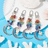 Alloy Hollow Moon Pendant Decorations HJEW-JM01613-02-2