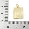 Brass Pave Natural White Shell Pendants KK-S522-09G-F-2
