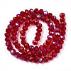 Electroplate Glass Beads Strands EGLA-A034-T1mm-L20-2