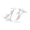 Tarnish Resistant 304 Stainless Steel Bat Pendants Dangle Earrings EJEW-TA00452-4