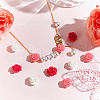 AHADERMAKER 64Pcs 8 Colors Synthetic Coral 3D Flower Rose Beads CORA-GA0001-02-5