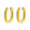 Stylish Stainless Steel Oval Hoop Earrings YV3043-7-1