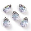 Embossed Glass Rhinestone Pendants GLAA-J101-05A-001VL-1