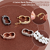   8Pcs 4 Colors Rack Plating Brass Micro Pave Cubic Zirconia Twister Clasps ZIRC-PH0001-45-4