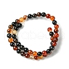 Natural Agate Beads Strands G-G515-4mm-04-3