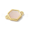 Natural White Shell Connector Charms KK-P292-14G-2