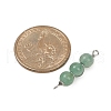 10Pcs 10 Styles Copper Wire Wrapped Natural & Synthetic Mixed Gemstone Round Beaded Connector Charms PALLOY-JF03602-2