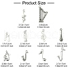 50Pcs 10 Styles Tibetan Style Zinc Alloy Pendants FIND-YW0005-12-3
