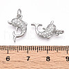 Brass Micro Pave Cubic Zirconia Pendants KK-T070-78P-3