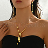 Fashionable Brass Round Women's Earrings & Necklace Sets for Party Date KF4086-2