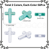 SUNNYCLUE 100Pcs 2 Colors Plastic Imitation Turquoise Beads KY-SC0002-19-2