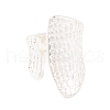 Ion Plating(IP) 304 Stainless Steel Wide Open Cuff Finger Rings for Women RJEW-S414-06B-S-1