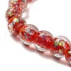 Handmade Dichroic Foil Glass Beads Strands DICH-U001-02I-3