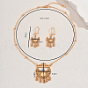 Vintage Brass Cubic Zirconia Moon-shaped Tassel Necklace & Earring Sets for Women's Parties XZ3555-2