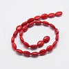 Synthetical Dyed Turquoise Oval Bead Strand G-P083-89-2